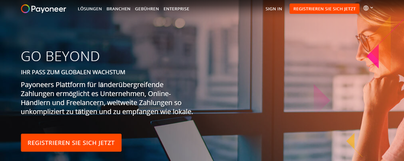 Payoneer CTA German